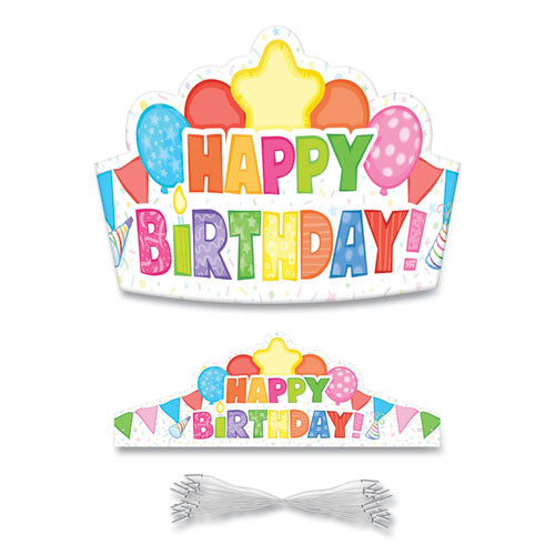 Carson-Dellosa Education Student Crown Birthday 14.5x5.13 Assorted Colors 30/pack