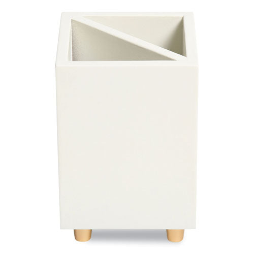 U Brands Juliet Pencil Cup 3"wx3"dx4"h White
