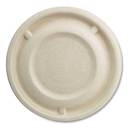 World Centric Fiber Lids For Bowls 4.7" Dia Paper 500/Case