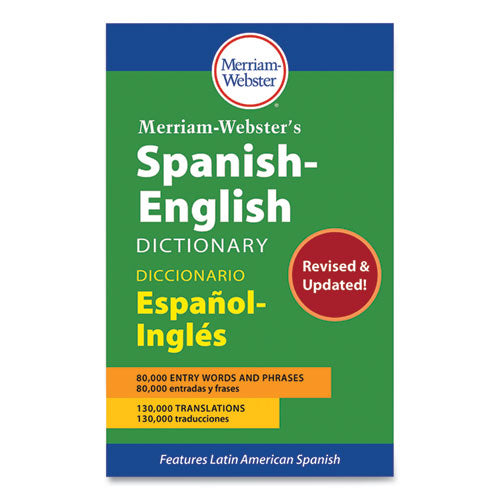 Merriam Webster Spanish-english Dictionary Paperback 928 Pages