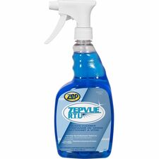 Zep Commercial Zepvue Glass Cleaner-Ready-To-Use Spray-32 Fl Oz 1 Quart-12/Box-Light Blue
