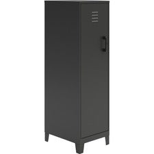 LYS SOHO Locker-4 Shelves-for Office  Home  Classroom  Playroom  Basement  Garage  Cloth  Sport Equipments  Toy  Game-Overall Size 53.4" X 14.3" X 18"-Black-Steel