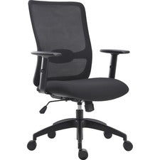 LYS SOHO Staff Chair-Fabric Seat-Black-Armrest-1 Each