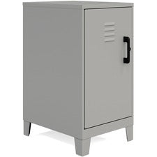 LYS SOHO Locker-2 Shelves-for Office  Home  Classroom  Playroom  Basement  Garage  Cloth  Sport Equipments  Toy  Game-Overall Size 27.5" X 14.3" X 18"-Silver-Steel