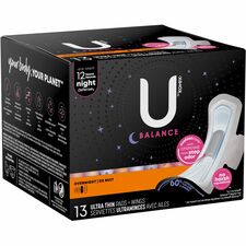 U By Kotex Ultra Thin Overnight Pads-WithWings-1 Each-Individually Wrapped  Anti-leak  Absorbent  Odor-absorbing
