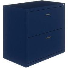 LYS SOHO Lateral File-30" X 17.6" X 27.8"-2 X Drawers For File-Sliding Doors-Letter-Lateral-Durable  Interlocking  Anti-tip  Ball Bearing Slide  Removable Lock  Ball-bearing Suspension  Pull Handle-Navy-Steel-Recycled-Assembly Required