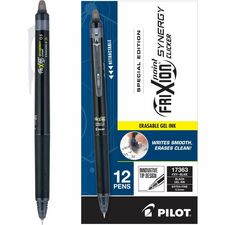 FriXion Synergy Clicker Erasable Gel Pen-Extra Fine Pen Point-0.5 Mm Pen Point Size-Retractable-Black-12/Dozen