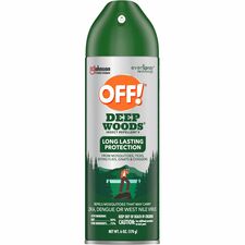 OFF! Deep Woods Insect Repellent-Spray-Kills Bugs  Ticks  Mosquitoes  Black Flies  Sand Flies  Chiggers  Fleas  Gnats-6 Fl Oz-Green-12/Carton
