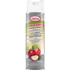 Claire Apple Air Freshener & Deodorizer - Aerosol - 20 fl oz (0.6 quart) - Dutch Apple - 12 / Pack - Ozone-safe, Chemical-free, Residue-free, Non-staining, Odor Neutralizer
