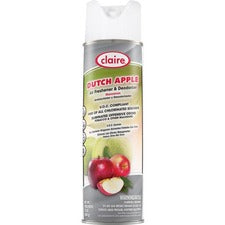 Claire Apple Air Freshener & Deodorizer-Aerosol-20 Fl Oz 0.6 Quart-Dutch Apple-12/Pack-Ozone-safe  Chemical-free  Residue-free  Non-staining  Odor Neutralizer