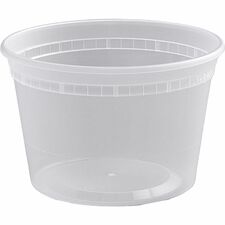 BluTable Round Deli Tub Container-Food  Food Storage-Microwave Safe-Clear-500/Carton