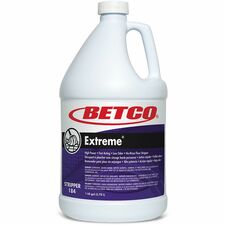 Betco Extreme High Power  Fast Acting  Low Odor  No-rinse Floor Stripper-128 Fl Oz 4 Quart-Lemon ScentBottle-4/Carton-Green