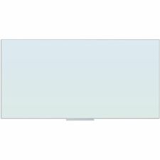 U Brands Floating Glass Dry Erase Board-35" 2.9 Ft Width X 70" 5.8 Ft Height-Frosted White Tempered Glass Surface-Rectangle-Horizontal/Vertical-1 Each