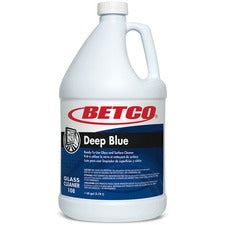 Betco Deep Blue Ammoniated Glass & Surface Cleaner-128 Fl Oz 4 Quart-Pleasant Scent-4/Carton-Deep Blue
