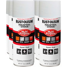 Rust-Oleum Industrial Choice Enamel Spray Paint-Liquid-12 Fl Oz-6/Carton-White