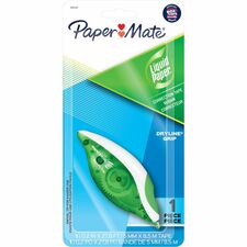 Paper Mate DryLine Grip Correction Tape-0.20" Width X 27.80 Ft LengthGreen  White  Transparent Dispenser-Smooth  Mess-free  Swivel Tip  Ergonomic  Tear Resistant-1 Pack-White