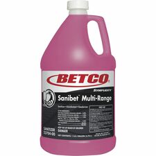 Betco Sanibet Sanitizer Disinfect Deodorizer-Concentrate-128 Fl Oz 4 Quart-4/Carton-Pink