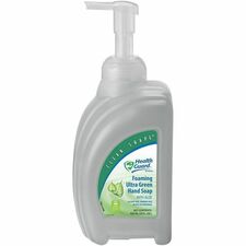 Health Guard Foaming Ultra Green Hand Soap-32.1 Fl Oz 950 ML-Pump Bottle Dispenser-Soil Remover-School  Hand  College  University  Daycare  Healthcare-Clear  Pale Yellow-Sulfate-free  Paraben-free  Dye-free  Fragrance-free-8/Pack