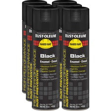 Rust-Oleum High Performance Enamel Spray Paint-Liquid-15 Fl Oz-6/Carton-Gloss Black
