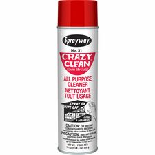 Claire Crazy Clean All-Purpose Cleaner-Foam Spray-19 Fl Oz 0.6 Quart-12/Carton-White