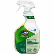 CloroxPro&trade  EcoClean Disinfecting Cleaner Spray-Ready-To-Use Spray-32 Fl Oz 1 Quart-Fresh Scent-1 Each-Green  White