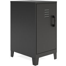 LYS SOHO Locker-2 Shelves-for Office  Home  Classroom  Playroom  Basement  Garage  Cloth  Sport Equipments  Toy  Game-Overall Size 27.5" X 14.3" X 18"-Black-Steel