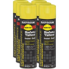 Rust-Oleum High Performance Enamel Spray Paint-Liquid-15 Fl Oz-6/Carton-Safety Yellow