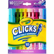Crayola Clicks Retractable Markers-Bold Marker Point-Retractable-Multi-1 Pack
