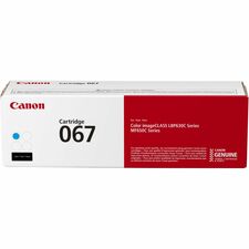 Canon 067 Original Standard Yield Laser Toner Cartridge-Cyan-1 Pack-1250 Pages