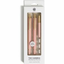 U Brands Cambria Mechanical Pencils-#2 Lead-Refillable-Matte Blush Barrel-1 Pack