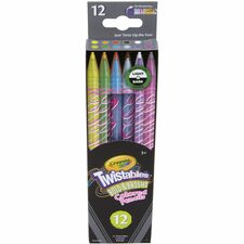 Crayola Twistables Colored Pencils-Assorted Lead-Clear Plastic Barrel-1 Pack