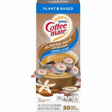 Coffee Mate Almond Milk Vanilla Liquid Creamer-Vanilla Almond Milk Flavor-0.38 Fl Oz 11 ML-50/BoxTub