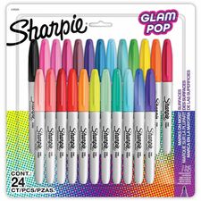 Sanford Glam Pop Permanent Markers-Fine Marker Point-Assorted-24/Pack