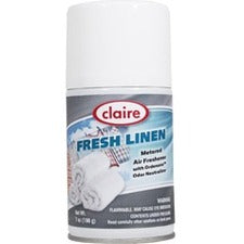 Claire Fresh Linen Metered Aerosol-Aerosol-330 Sq. Ft.-10 Fl Oz 0.3 Quart-Fresh Linen-30 Day-12/Pack