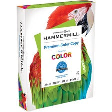 Hammermill Premium Color Copy Paper-White-100 Brightness-Letter-8 1/2" X 11"-28 Lb Basis Weight-8/Carton-High Brightness  Heavyweight