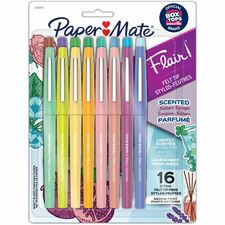 Paper Mate Flair Scented Pens-Medium Pen Point-0.7 Mm Pen Point Size-Assorted-Felt Tip-16/Pack