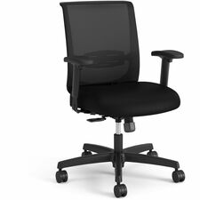 HON Convergence Swivel Tilt Task Chair-Black Fabric Seat-5-star Base-Black-1 Each