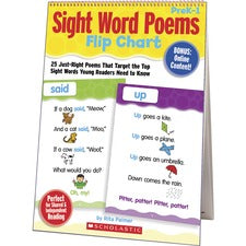 Scholastic Sight Word Poems Flip Chart-Theme/Subject: Fun-Skill Learning: Sight Words  Poetry  Word Recognition  Rhyming  Automaticity-1 Each
