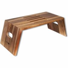 Victor High Rise Portable Folding Laptop Desk-10 Lb Load Capacity-8.8" Height-Desk-Acacia Wood  Plywood-Natural