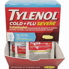 Lil' Drug Store Refill Severe Cold Medicine-For Tylenol Cold  Flu  Fever  Body Ache  Pain  Headache  Sore Throat  Nasal Congestion  Cough-30/BoxPacket