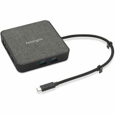 Kensington MD120U4 USB4 Portable Docking Station-for Notebook/Monitor-USB4-2 Displays Supported-4K  8K-3840 X 2160  7680 X 4320-3 X USB Ports-2 X USB Type-A Ports-USB Type-A-1 X USB Type-C Ports-USB Type-C-Network RJ-45-2 X HDMI Ports-HDMI-Black-Wired-2.5