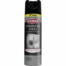 Weiman Stainless Steel Cleaner/Polish-Aerosol-17 Oz 1.06 Lb-1 Each-Clear