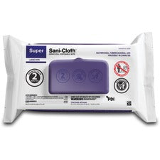 PDI HC Super Sani-Cloth Germicidal Disposable Wipe-Ready-To-Use Wipe6" Width X 6.75" Length-80/Canister-1 Each-White
