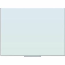 U Brands Floating Glass Dry Erase Board-35" 2.9 Ft Width X 47" 3.9 Ft Height-Frosted White Tempered Glass Surface-Rectangle-Horizontal/Vertical-1 Each