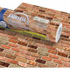Pacon Bulletin Board Paper Rolls-Classroom  Door  File Cabinet  School  Home  Office Project  Display  Table Skirting  Party  Decoration-48"Width X 50 FtLength-1 Roll-Reclaimed Brick-Paper