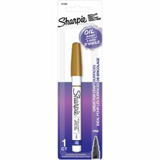 Sharpie Oil-Based Paint Markers-Fine Marker Point-Gold Oil Based Ink-Metal Barrel-1 Pack