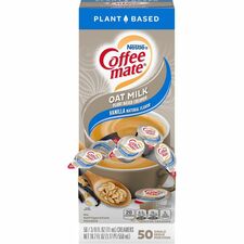 Coffee Mate Oat Milk Vanilla Liquid Creamer Singles-Vanilla Flavor-0.38 Fl Oz 11 ML-50/BoxTub