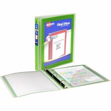 Avery Flexi-view Binder With Round Rings 3 Rings 1" Capacity 11x8.5 Green