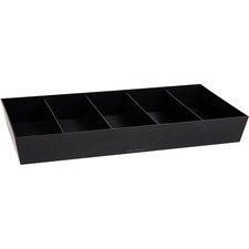 Mind Reader 5-Compartment Snack Organizer-5 Compartments-Lightweight-Black-1 Each