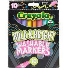 Crayola Bright/Bold Broad Line Markers-Broad Marker Point-Assorted Pack
